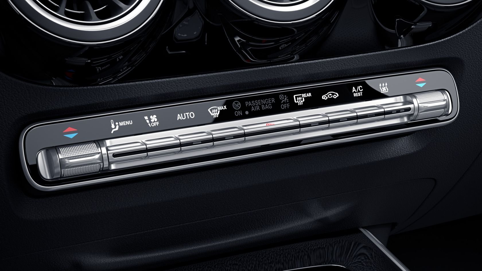 Этот мотив иллюстрирует функцию климатической установки THERMOTRONIC в новом Mercedes-Benz GLA.
